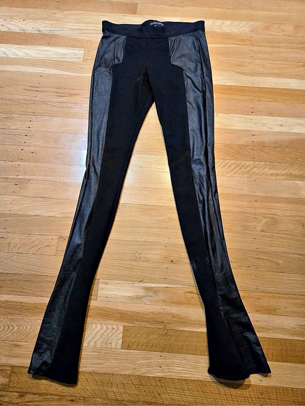 David Lerner Black Flare Leggings Like New